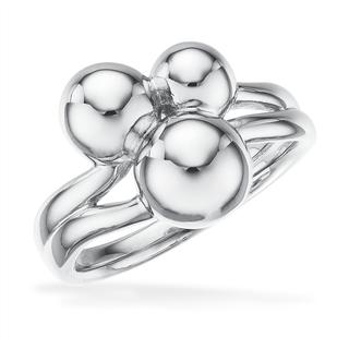 Scrouples - Tripple kugle sølv ring - 728072