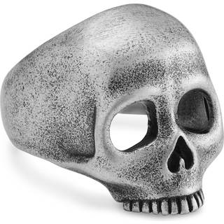 Aspero | Sølvfarvet Rustfri Stål Kranium Signet Ring