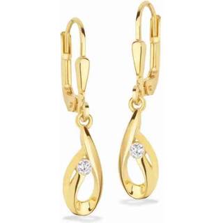 Scrouples øreringe med cubic zirkonia i 8 kt guld
