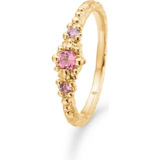 Studio Z - Fragments forgyldt sølv ring med pink sten - 7247862