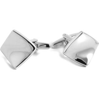 Sølvfarvet Bøjede Manchetknapper