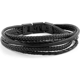 Sort & Sort Roy Læderarmbånd