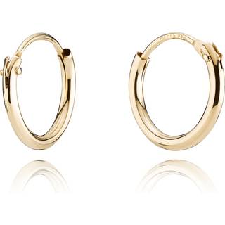 BNH - Guldbelagte sølv creoler med viplås