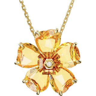 Idyllia Halskette, Blume, Gelb, Goldlegierungsschicht