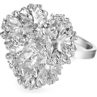 Flora Danica - Statement persille ring i sterling sølv - par-stri-s