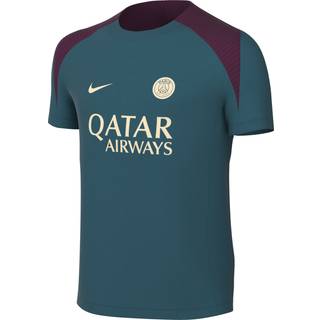 Maskinstrikket Paris Saint-Germain Strike Nike Dri-FIT-fodboldtrøje med korte ærmer til større børn - grøn