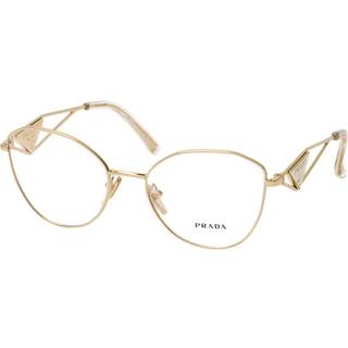 Prada Kvinde PR 52ZV ZVN1O1 Optiske stel Stål Guld Transparent Geometrisk Normal