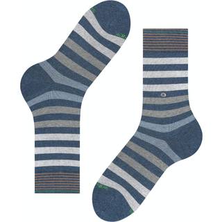 Burlington Herren Socken blau Baumwolle & Mix Gestreift