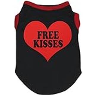 Petitebella gratis kyss hjerte hvalphundskjorte (BlackRed XXX-Large)