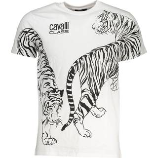 Cavalli Class White Cotton T-Shirt