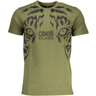 Cavalli Class Green Cotton T-Shirt