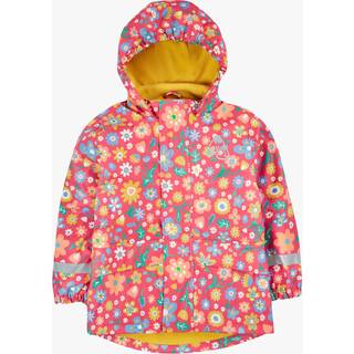 Frugi Frugi Girls Pink Printed Flowers Puddle Buster Waterproof Coat