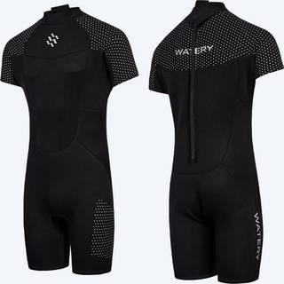 Watery våddragt til mænd - Kortærmet Duncan (3mm) - Sort - Våddragt til paddleboard/SUP