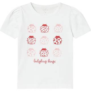 Name It Bright White Ladybug Top - Str. 4y 104cm