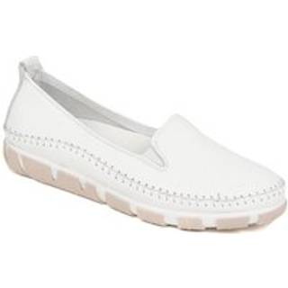 Pavers Pavers White Slip-Ons Leather Pumps - EU 41 (UK 8)