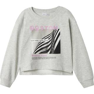NAME IT Kort Sweatshirt Kaliss Light Grey Melange