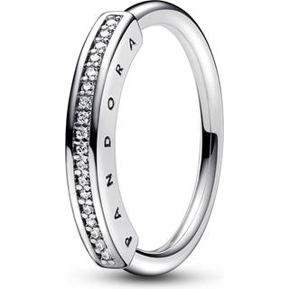 Pandora - Sølv signatur ring med sten af zirkonia - 192283c01