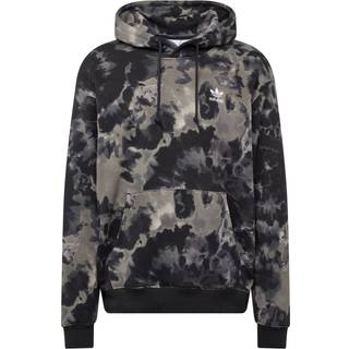 Tie-Dyed Allover Print Hooded Sweatshirt - Black