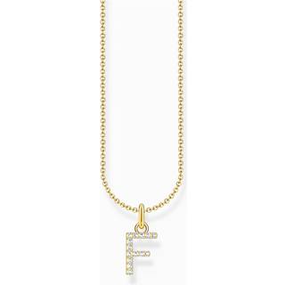 Thomas Sabo KE2245-414-14-L45V Vergoldete Kette Buchstabe F Damen