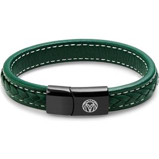 Grønt Retro Læder Armbånd