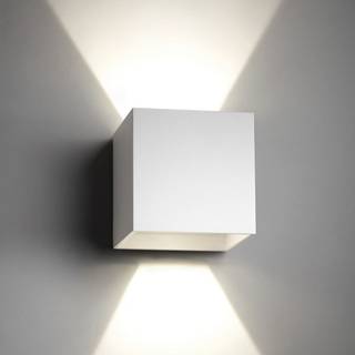 Box led væglampe hvid 2x3w 100x100x100mm 261035