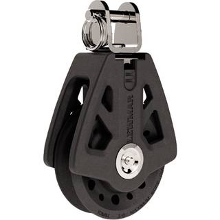 Enkeltblok med toggle Lewmar Synchro 60, Ø6 mm, fast/roterende, glideleje, passer liner Ø8 - 10 mm