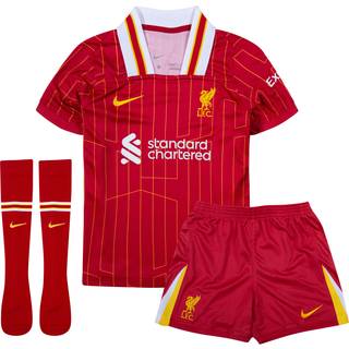 Liverpool FC 2024/25 Stadium Home Nike Football Replica-sæt i tre dele til mindre børn - rød