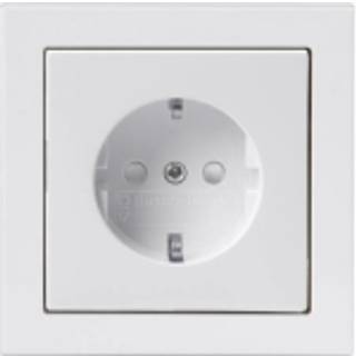 Abb Schuko Stikkontakt 16A Hvid Komplet Fix-Pro