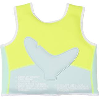 Sunnylife Svømmevest, 1-2 år, Salty the Shark - Aqua Neon Yellow