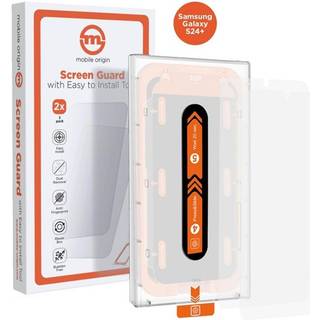 Samsung Galaxy S24+ (Plus) Mobile Origin Orange Screen Guard Beskyttelsesglas - 2 stk. - Gennemsigtig