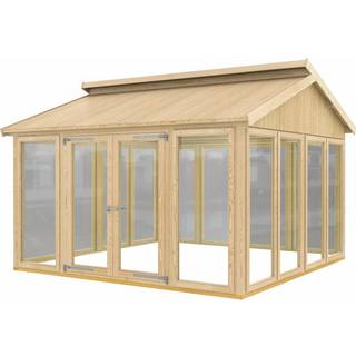 Plus redskabsrum/drivhus 12,25m2 model 2 350x283x350cm ubehandlet
