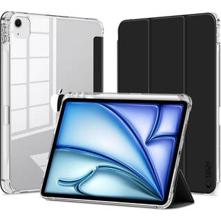iPad Air 13" (2025 / 2024) Tech-Protect SC Hybrid Flip Cover m. Apple Pencil Holder - Sort / Gennemsigtig