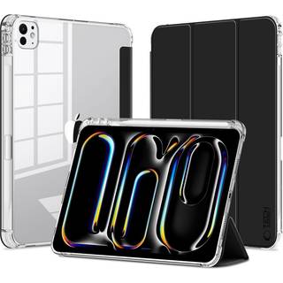 iPad Pro 13" (2024) Tech-Protect SC Hybrid Flip Cover m. Apple Pencil Holder - Sort / Gennemsigtig