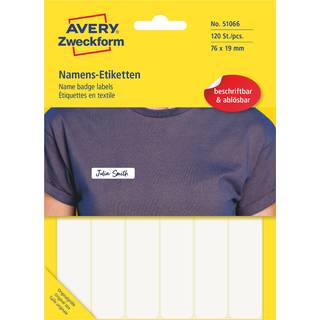 Avery 51066 Selvklæbende navneskilte 76x19mm 120 etiketter folie