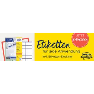 Avery L6026REV-25 Aftagelige etiketter, hvide, 38,1 x 21,2mm 30ark