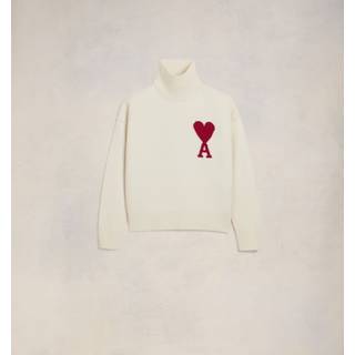 Ami Paris Ami de CÅur wool turtleneck sweater - white - L