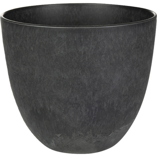 Artstone Bola rund krukke - Sort - H15 cm