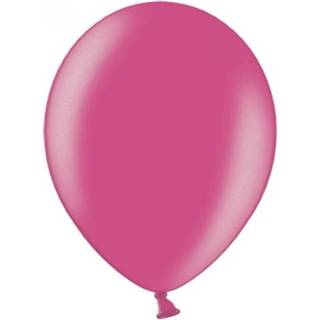 100 stk. Latexballoner metallic fuchsia 10" - Professionel kvalitet til festpynt