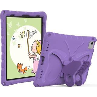EIDERWOOD iPad Air 11" (2025 / 2024) Børne Cover - Butterfly Kickstand Cover m. Skulderstrop - Lilla
