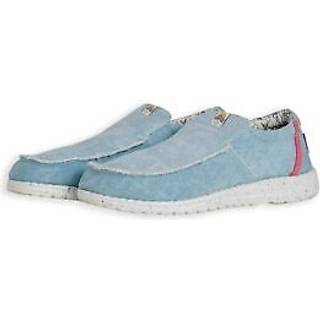 Weird Fish Weird Fish Blue Shoaler Washed Canvas Lightweight 100% Cotton Slip-Ons