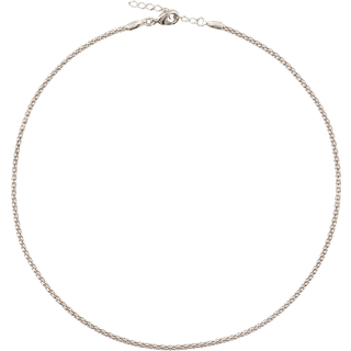 Petite rope halskæde rhodium