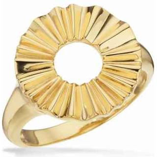 Scrouples plissé ring i forgyldt