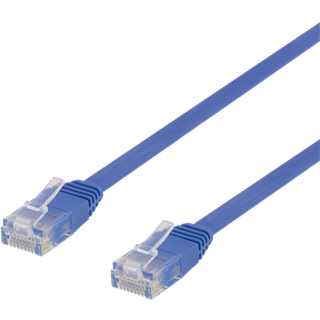 NÖRDIC Cat6 U / UTP fladt netværkskabel 10m 250MHz båndbredde og 10Gbps transmissionshastighed hvid
