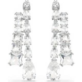 Matrix Drop-Ohrhänger, Verschiedene Schliffe, Weiß, Rhodiniert