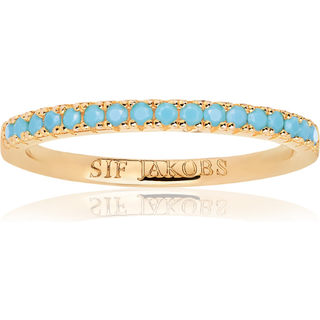 Sif Jakobs Ring - Sif Jakoba - Ellera ring i guldbelagt sølv med turkis sten - r2869-tq-yg