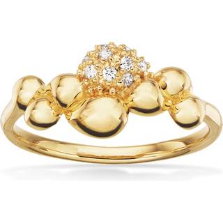 Scrouples - Ring i 8 kt. guld med flere små kugler og zirkonia