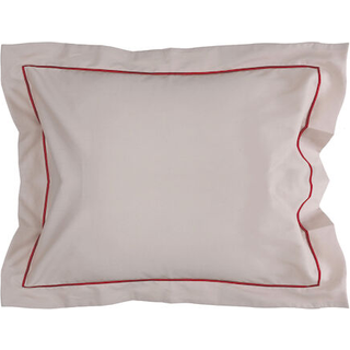 Sagaform Carl pudebetræk 50x60 cm Beige-vinrød