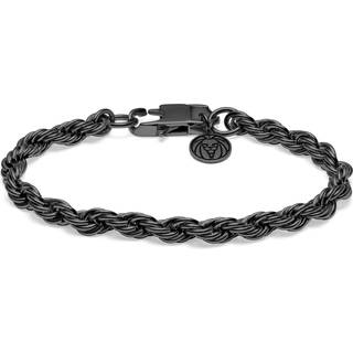 Corwin Amager Armbånd m. Gråsort 6mm Rebkæde