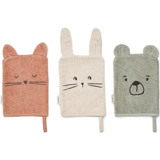 Vaskehåndklæder Sylvester i økologisk bomuld, 3-pak