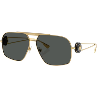 Versace Mand VE2269 100287 Solbriller Stål Guld Grå Geometrisk Normal